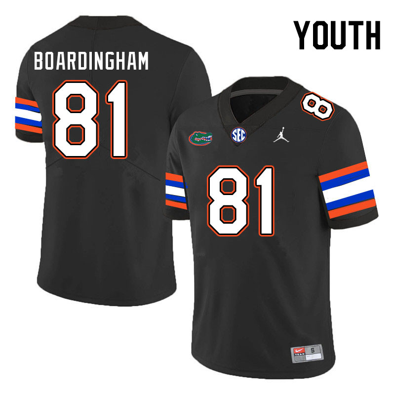 Youth #81 Arlis Boardingham Florida Gators College Football Jerseys Stitched-Black